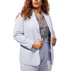 Bar III Plus Size Textured Crepe Single-Button Blazer 3X